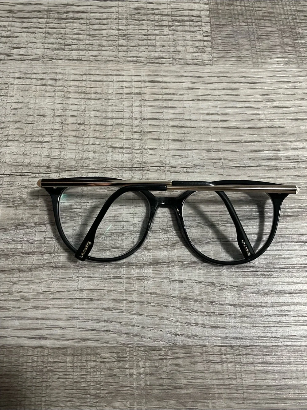 Lacoste Women’s Fashion Glasses in Black - Classic Round with Cloth Case